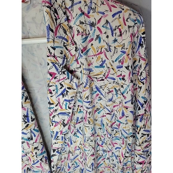 Vtg‎ 80s Claude Artsy Art Loud Oversized Jacket Sz M  Blazer Boho Retro - Picture 8 of 14
